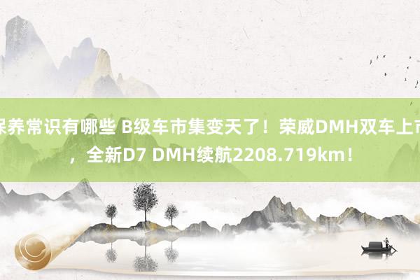 保养常识有哪些 B级车市集变天了！荣威DMH双车上市，全新D7 DMH续航2208.719km！