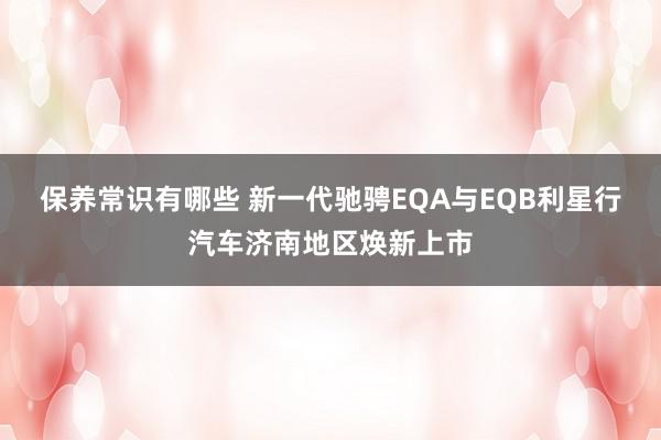 保养常识有哪些 新一代驰骋EQA与EQB利星行汽车济南地区焕新上市