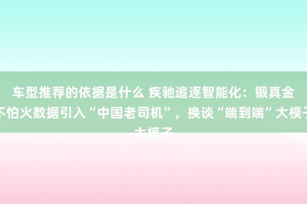 车型推荐的依据是什么 疾驰追逐智能化：锻真金不怕火数据引入“中国老司机”，换谈“端到端”大模子