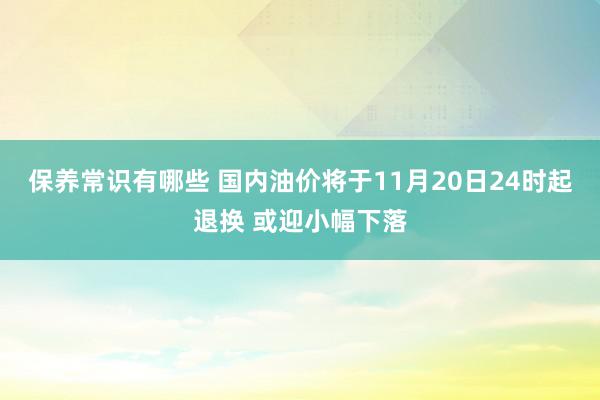 保养常识有哪些 国内油价将于11月20日24时起退换 或迎小幅下落