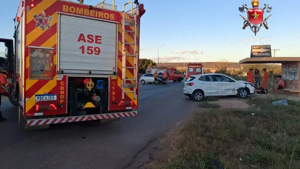 Acidente na DF-230 deixa dois feridos em Planaltina