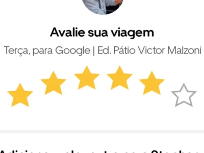 Uber lança avaliação de 6 estrelas exclusiva no Brasil para hexa