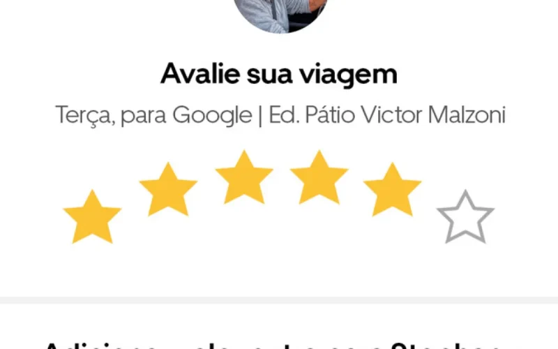 Uber lança avaliação de 6 estrelas exclusiva no Brasil para hexa